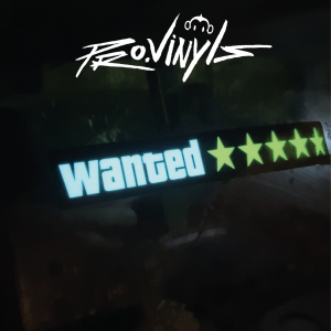 Pegatina Luminosa Wanted