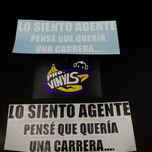 Pegatina LO SIENTO AGENTE... (N62)