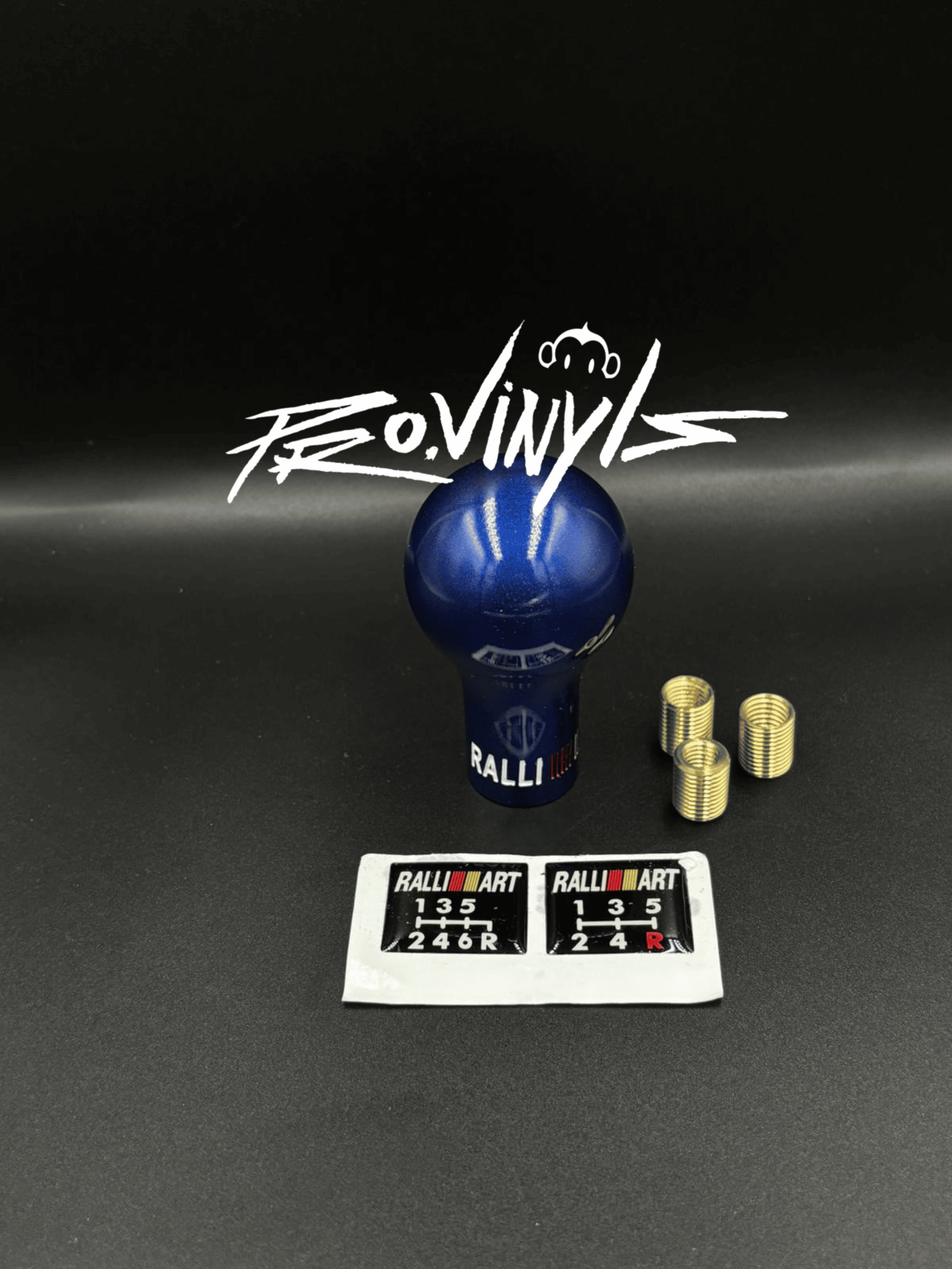 Pomo Resina Ralli Art azul metalico